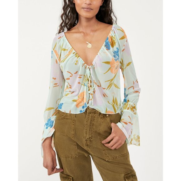 Free People Tops - 🎉LAST CHANCE🎉 NWT Free People Of Paradise Top / Mint Combo